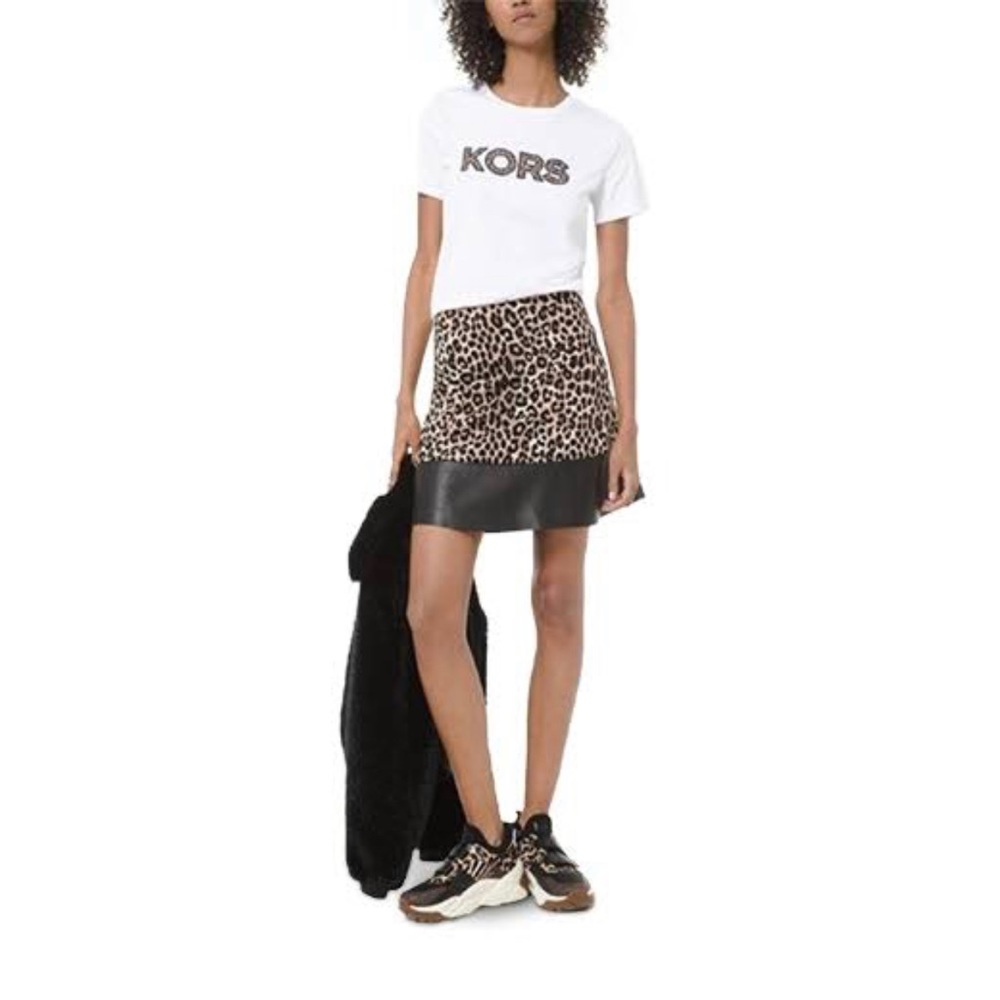 Michael by Michael Kors faux leather skirt